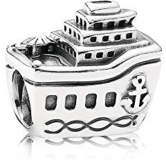 FGT Boat Cruise Ship Charm Compatible with Pandora Bracelets Anchor Ocean Vacation Girls Women Mum Sister Daughter Auntie Granddaughter Mothers Day Valentine Birthday