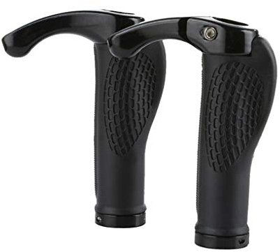 Antislip Fahrradgriffe Ergonomisch, Horn Lenkergriffe Für MTB, Trekkingrad, E-Bike, Cityrad Rennrad Und Faltrad Aus Rutschfestem Gummi Rubber, Black