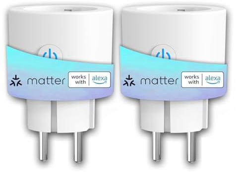 Enchufe WiFi inteligente, configuración automática del dispositivo doméstico, control remoto por aplicación, compatible con Alexa Echo y asistente (2 paquetes)