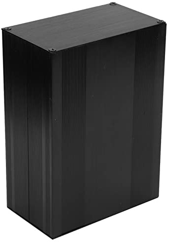 Scatola Elettronica in Alluminio 82,2x145x200mm Nero Opaco per Progetti con Viti