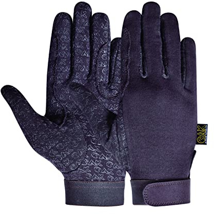 AK Cotton Grip Horse Riding Gloves – Lightweight Equestrian Riding Gloves with Rein Grip for Women, Men & Kids – Breathable Comfort for Horse Riding & Stable Wear AKRS-8485 (Brown, XS)