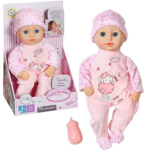 Baby Annabell 709870 Little Annabell-36cm Soft Bodied Pretend Feeding-Suitable for Children Aged 1+ Years-Perfect Toddlers-Includes Doll, Bottle and Outfit