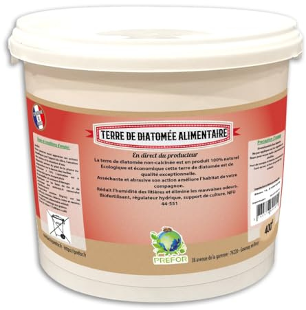 Prefor Terre de diatomée Alimentaire Seau 1L 400g