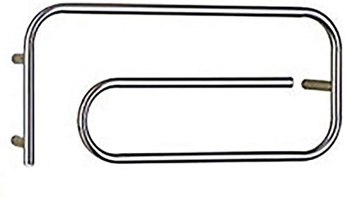 Scaldasalviette elettrico per bagno, scaldasalviette elettrico per bagno, stendibiancheria da parete in acciaio inox 304 cromato Ed Home Decor 16,54 × 26 × 4,33 pollici, plug-in (Color : Plugin) (Hard