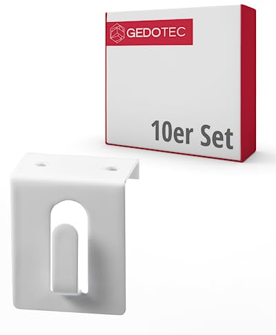 Gedotec Gancho para ventana blanco | Gancho colgante de acero | Gancho decorativo para colgar en puertas y ventanas de hasta 17 mm | Gancho para puerta para decoración y barra de cortina