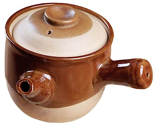 CAXUSD Traditional Chinese Clay Casserole Pot Stewing Pot for Medicine Cooking Nonstick Safety Handle High-temperature Resistance for Home Use