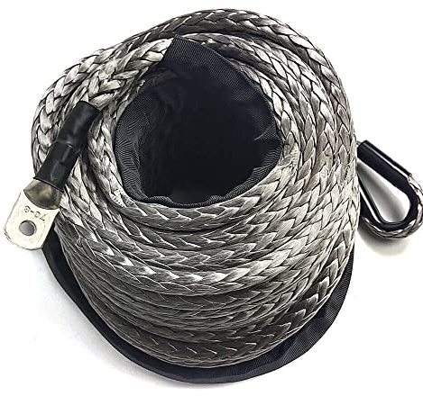 LBS Câble de treuil 10 mm x 30 m Câble forestier en polyéthylène poli anodisé pour remorque, voiture, caravane, treuil manuel
