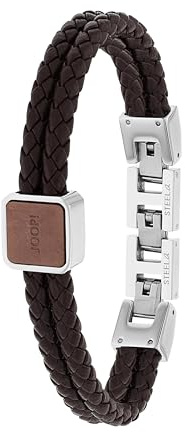 JOOP! Armband Edelstahl Herren Armschmuck, 18,5+1,5+1,5 cm, Silber, Kommt in Schmuck Geschenk Box, 2038036