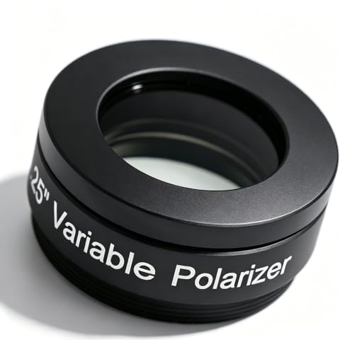 Telescope Filter, 1.25 Variable Polarizing Filter for Telescopes & Eyepiece, Adjustable 1-80% Light Transmission, Increasing Contrast, for Moon, Double Star Viewing