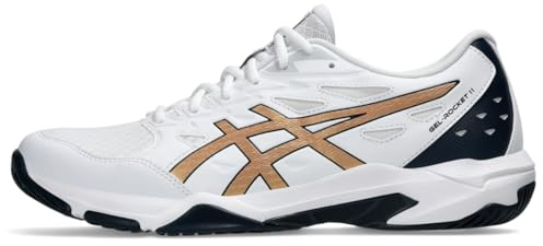 Asics Gel-Rocket 11, Sneaker herr, 43.5 EU, Vitt rent guld, 43.5 EU