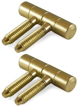 bricoleva.it Cerniere Anuba per infissi in legno, Set Maschio e Femmina - Cerniere a Due Gambi - Kit di Cerniere Anuba in Varie Finiture e Misure (Ø 13 mm, Ottonato)