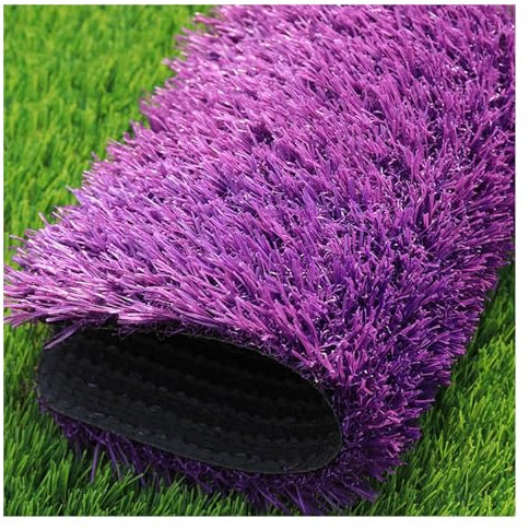 Violetter Kunstrasen-Teppich, 100 x 100 cm, dick und schneidbar, für Garten, Rasen, Spielplätze, Outdoor, dekorativer Kunstrasenteppich