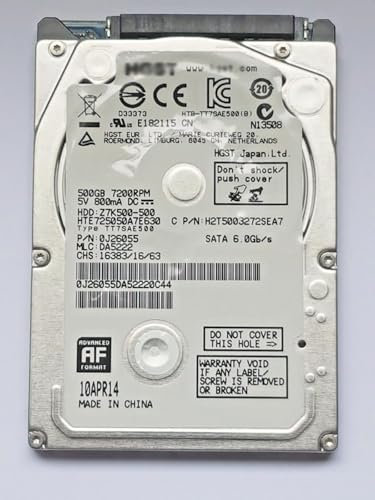 Disco rigido interno 500 GB SATA HTE725050A7E630 7200 RPM 32 MB HDD 2.5