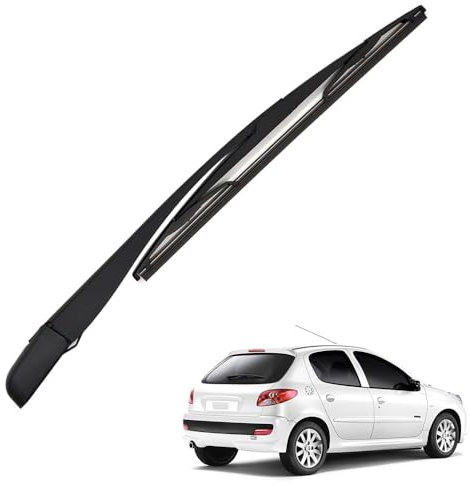 QLLQQL Wischerarm Hinten, Für Peugeot 206 1998-2009 Auto Heckscheibenwischer Schwarz, Scheibenwischer Wischer Set, Ersatz Heckwischerarm