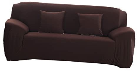 Alipis Stretch Sofaüberzug Kaffee Elastische rutschfeste Sofahusse Sitzer Schützender Bezug Für Möbel Pflegeleicht Und Stylisch