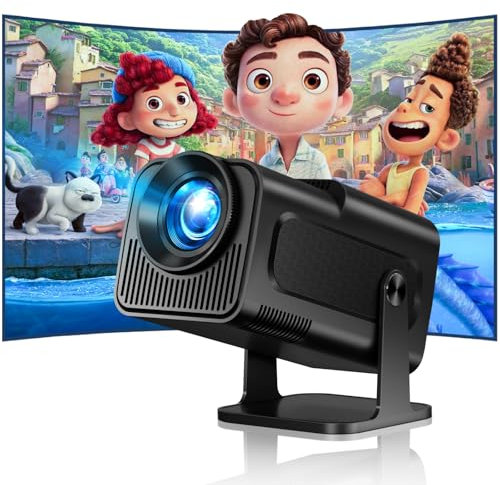 Mini Proiettore 4K 1080P Supporta, Proiettore Portatile Esterno Casa con WiFi 6 e BT 5.0, Videoproiettore Auto Keystone e 180° Rotatable per Telefono/PC/TV/HDMI/PS5 Lapto, App integrata