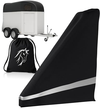 Cover Solutions Copertura per timone per rimorchio a cavallo, adatto per tutti i timoni con serratura a scatola, ruota di supporto e frizione antiglione, certificato Öko-Tex e prodotto in Europa