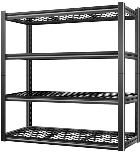 BILT HARD 46 W x 24 D x 72 H Heavy Duty Garage Shelving, 4-Tier Industrial Metal Shelving Units with Adjustable Shelf, Steel Utility Shelves for Warehouse, Garage