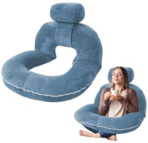 Almohada de lectura para cama y sofá, cojín de respaldo grande con almohada extraíble, almohada de respaldo ergonómica, a-lmohada de confort para adultos, a-lmohada de apoyo para Leer, Relajarse