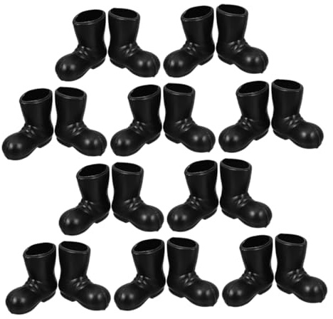JOINPAYA 20pcs Miniature Santa Boots Dollhouse Shoes Models Christmas Holiday Accessories Tiny Santa Claus Figurines Table Centerpiece Decoration for Diy Craft Project
