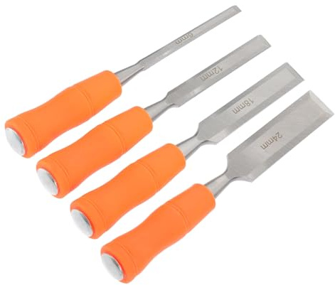 Homoyoyo 4 Cinceles de Carpintero Multifunción, Mango Ergonómico para Manualidades y Tallado en Madera, Herramientas de Bricolaje Prácticas y Duraderas