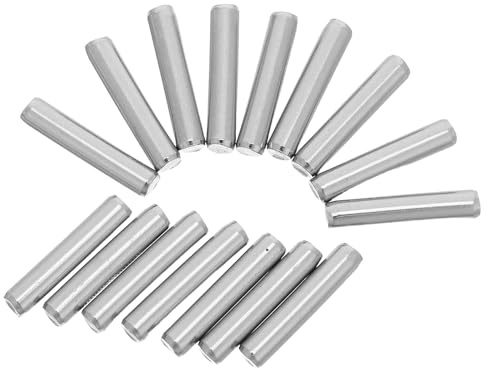 MUCKLILY Lot de 50 Chevilles Métalliques 5X25 MM pour Étagères Supports Cylindriques pour Meubles Goupilles de Connexion Robustes Compatibles Armoires Lits Superposés et Bibliothèques