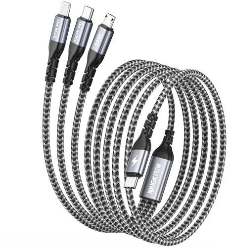 100W USB C auf Multi USB Kabel [2M] 3 in 1 Multi Ladekabel Schnellladekabel