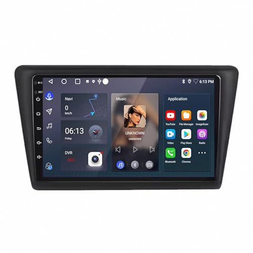 GPS Navi Navigationsgerät 2 Din für VW Skoda Rapid 2013-2019 Seat Toledo 2015-2018 Car Play mit Dashcam Sprachsteuerung Karten Navigation Bluetooth Aux Loop, GPS-Navigation, 4 Kern 4G+64G