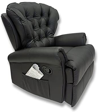 abc HOME | Sessel | Liegefunktion (Polyurethan, Schwarz)