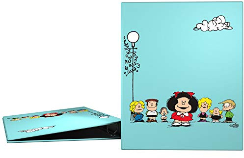 Grafoplás 88141947-carpeta 4 Ringe A4 Design Mafalda Freunde, 4 Ringe 25 mm