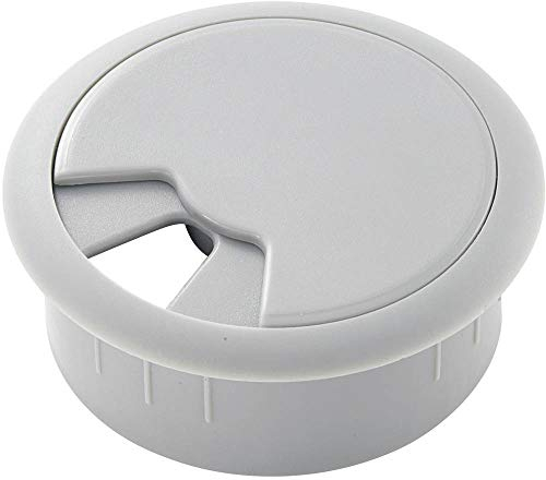 TRU COMPONENTS WP80BK Kabeldurchführung für Arbeitsplatten ABS Grau 1 St.