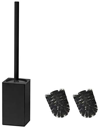 BGL Toilet Brush black, Stainless Steel Toilet brush Holder, Square Wc Brush (Black)