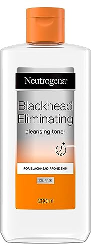 Neutrogena Blackhead Eliminating 0.5% Salicylic Acid Cleansing Toner (1x 200ml), Deep-Cleansing Facial Toner to Eliminate Blackheads and Refine Skin