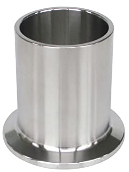 Ghxiag 1.5 '' 38mm TRI-Klemme Lange Schweißhülseschweißrohrhöhe 50mm