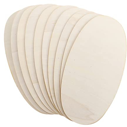 EXCEART 10 Stk. Holzplatte Oval zum Basteln | Holzscheiben zum Basteln Oval für Türschilder | Holzrohlinge Groß für Brandmalen & DIY Deko