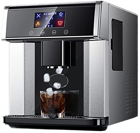 CHGGE 2 In 1 (Ice Maker + Water Dispenser) Ice Maker, Commercial/Home Portable Electric Water Dispenser, LED LCD Display - Easy To Operate, With Water Shortage + Ice Full Reminder