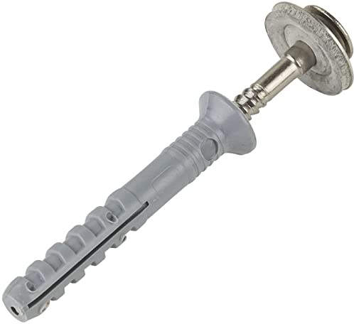 Nageldübel 6x80/20 I 100 Stück FIX-DICHT Senkkopf aus Nylon mit Edelstahl Nagelschraube und Dichtscheibe A2 20mm