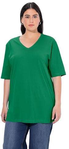 Ulla Popken Maglietta Basic Classic, Scollo A V, 747957 T-Shirt Donna | Taglie forti, taglie forti, maglietta con scollo a V