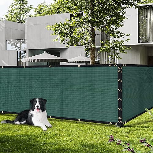 SEKKVY 4' x 50' Privacy Screen Fence, 90% Blockage Mesh Shade Net Cover for Garden, Wall, Chain Link Fence (Green, 4' x 50')