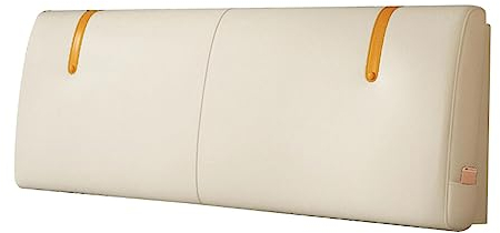 ZZYK Gepolstertes Wandkissen Für Das Kopfteil Für Erwachsene, Schlafzimmer-Nachttischkissen, Abnehmbarer Kopfteilbezug Für Tatami-Schlafsofa Durch Klettverschluss,Beige,No headboard/35