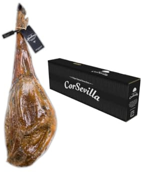 Corsevilla - Jamón de bellota ibérico 100% - Jamon Iberico - Jamon Iberico Bellota - Iberico de Bellota - Calidad Gourmet - Iberico Bellota - Regalo - Sin Gluten - Sin Lactosa (8 kilogramos. aprox.)…