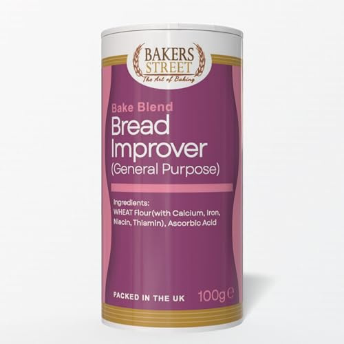 Bread Improver 100g Tub By Bakers Street | Dough Conditioner Enhancer | Dough conditioner, improving agent | For Bread and Cake Making | General Purpose