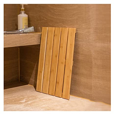 Bambus-Badematte,Duschmatte aus natürlichem Holz,Rutschfester Badezimmer-Bodenteppich aus natürlichem Zypressenholz für Spa,Badewanne,Küchen-WC,Sauna und Türschwellen,anpassbar,70 x 70 cm