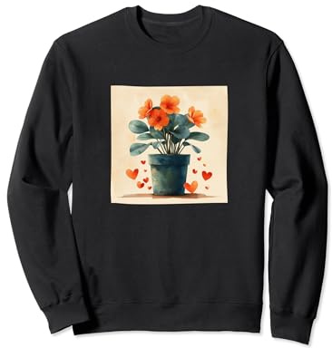 Cyclamen Plante en pot Cottagecore Hearts Graphic Sweatshirt