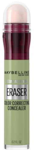 Maybelline New York Eraser Eye, färgkorrigerande concealer, motverkar rodnad, för en naturlig mjuk fokusfinish, hudläkare testad och lämplig för känslig hud, (151, grön)