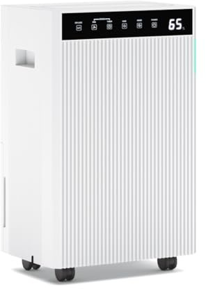 Ometa 12L or 20L/Day Dehumidifier With Ioniser for Damp, Condensation, Mould & Mildew Digital Display, 24hr Timer, Auto Sleep Mode & Laundry Clothes Drying Mode, Continuous Drainage (20L White)
