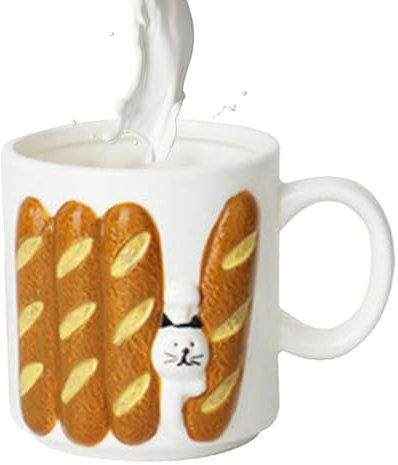 Cute Design Mug, Household Use Drinking Cups, Multifunctional Milk Tea, Bread Mug, Beer Mug, Japanese Style Mug, Creative Coffee Beverage Enhances Aesthetics Easy To Use Family-Friendly Unique Design