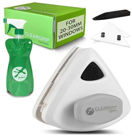 Double sided magnetic window cleaning kit UK DOUBLE GLAZING magnetic window cleaner for 20-30mm UK glass [GEKKOH CLEARGRIP] (20-30mm ESSENTIALS MAX)