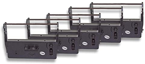 vhbw 5X Farbband Schriftband Ersatz für Omron 2810 für Nadeldrucker, Bondrucker - Schwarz