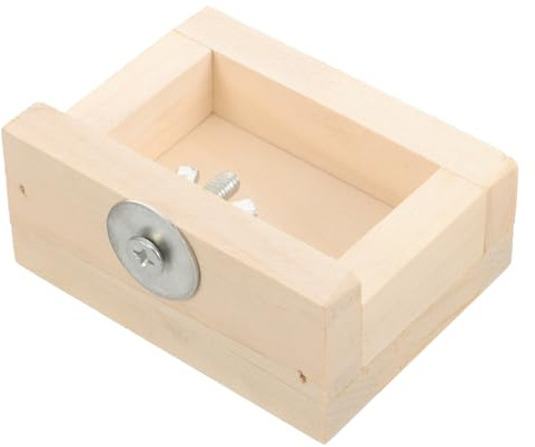Kisangel Bol Bois Naturel pour Petits Animaux Mangeoire pour Hamster Hérisson et Cochon Bol Alimentation Bois Solide et Facile à Nettoyer Accessoire Décoratif pour Chinchilla et Lapin